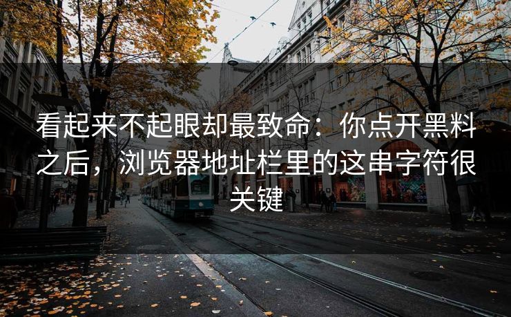 看起来不起眼却最致命:你点开黑料之后,浏览器地址栏里的这串字符很关键 看起来不起眼却最致命:你点开黑料之后,浏览器地址栏里的这串字符很关键
