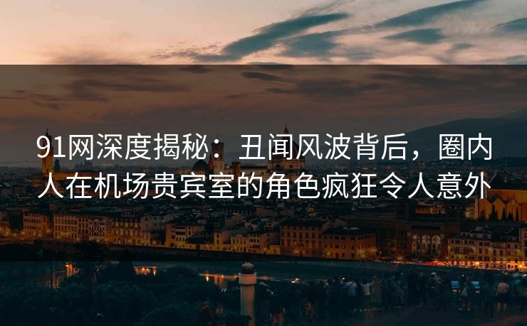 91网深度揭秘:丑闻风波背后,圈内人在机场贵宾室的角色疯狂令人意外 91网深度揭秘:丑闻风波背后,圈内人在机场贵宾室的角色疯狂令人意外